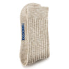 COTTON SLUB SOCK BEIGE WHITE