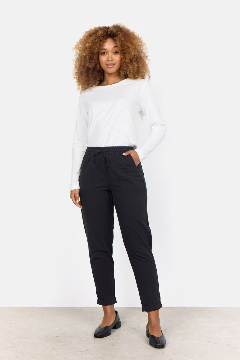 CISSIE COTTON PANT BLACK