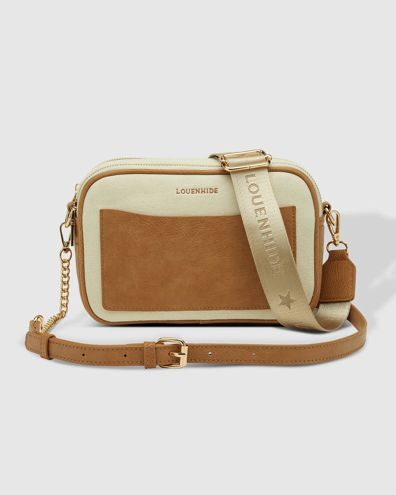 JOLENE WOVEN CROSSBODY CAMEL