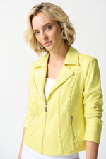 FOILED SUEDE FITTED JACKET