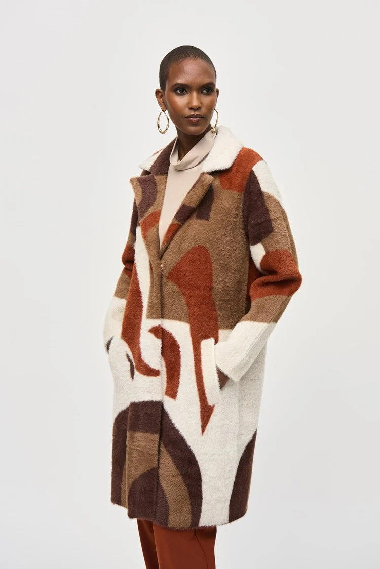 ABSTRACT SWEATER COAT