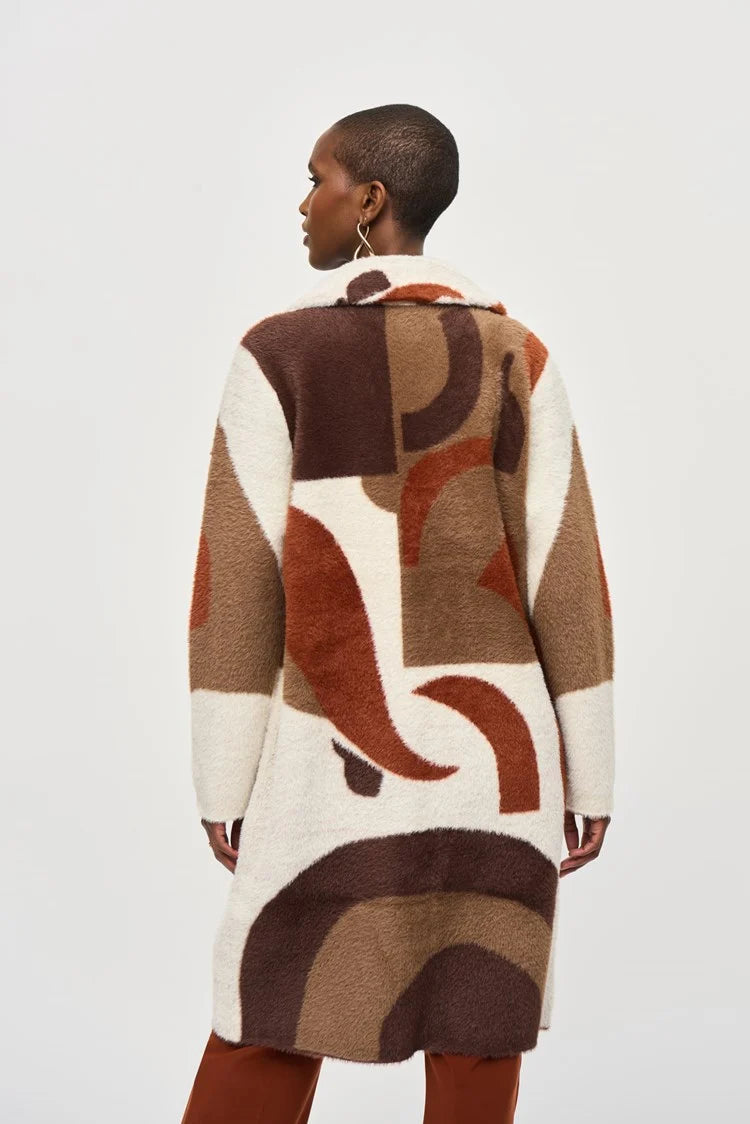 ABSTRACT SWEATER COAT