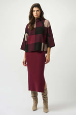 PLAID KNIT TOP