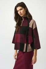 PLAID KNIT TOP