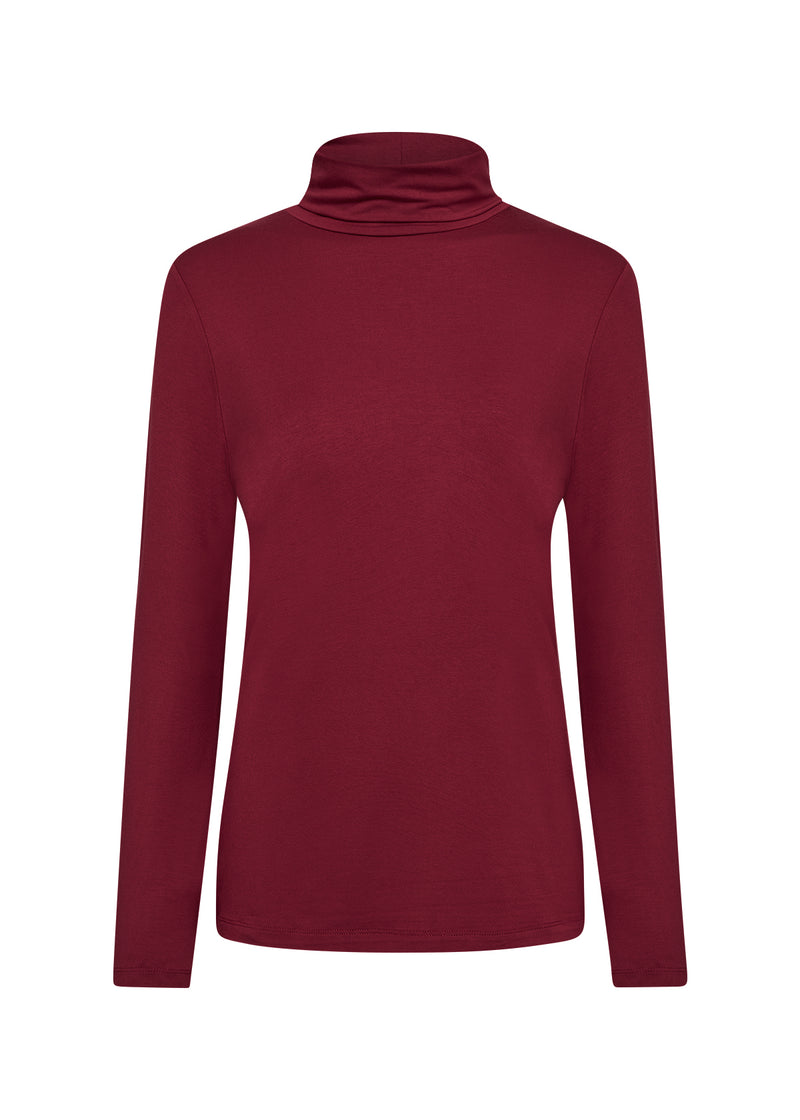 MARCIA TURTLE NECK DARK RED