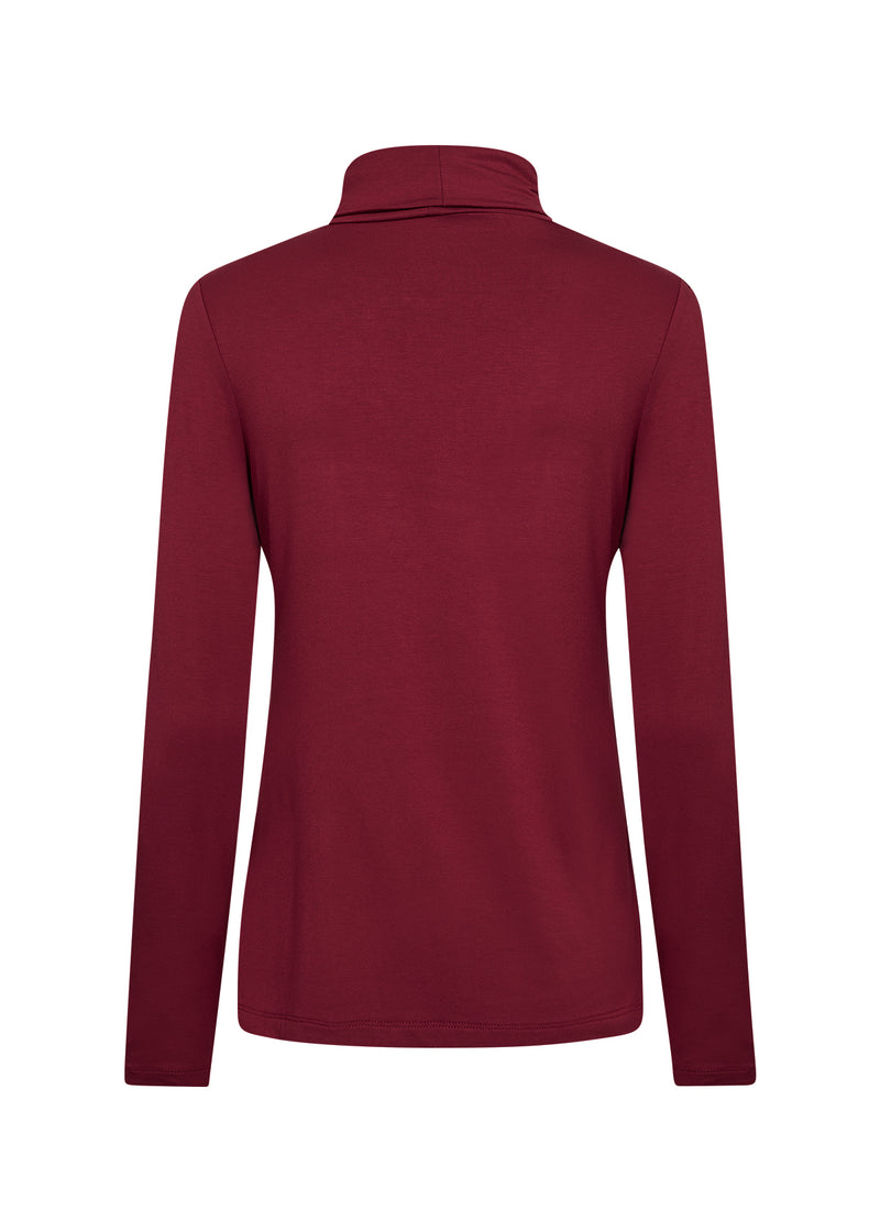 MARCIA TURTLE NECK DARK RED