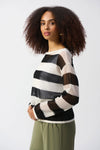 STRIPED SWEATER KNIT PULLOVER