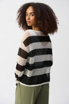 STRIPED SWEATER KNIT PULLOVER