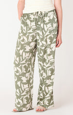 CREAM SAGE FLORAL PANT