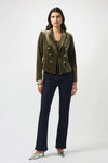 VELVET KNIT FITTED BLAZER
