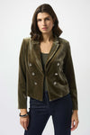 VELVET KNIT FITTED BLAZER