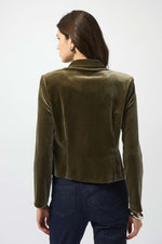 VELVET KNIT FITTED BLAZER