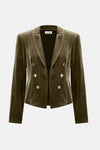 VELVET KNIT FITTED BLAZER