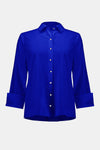 STRETCH POPLIN ZIP BACK BLOUSE