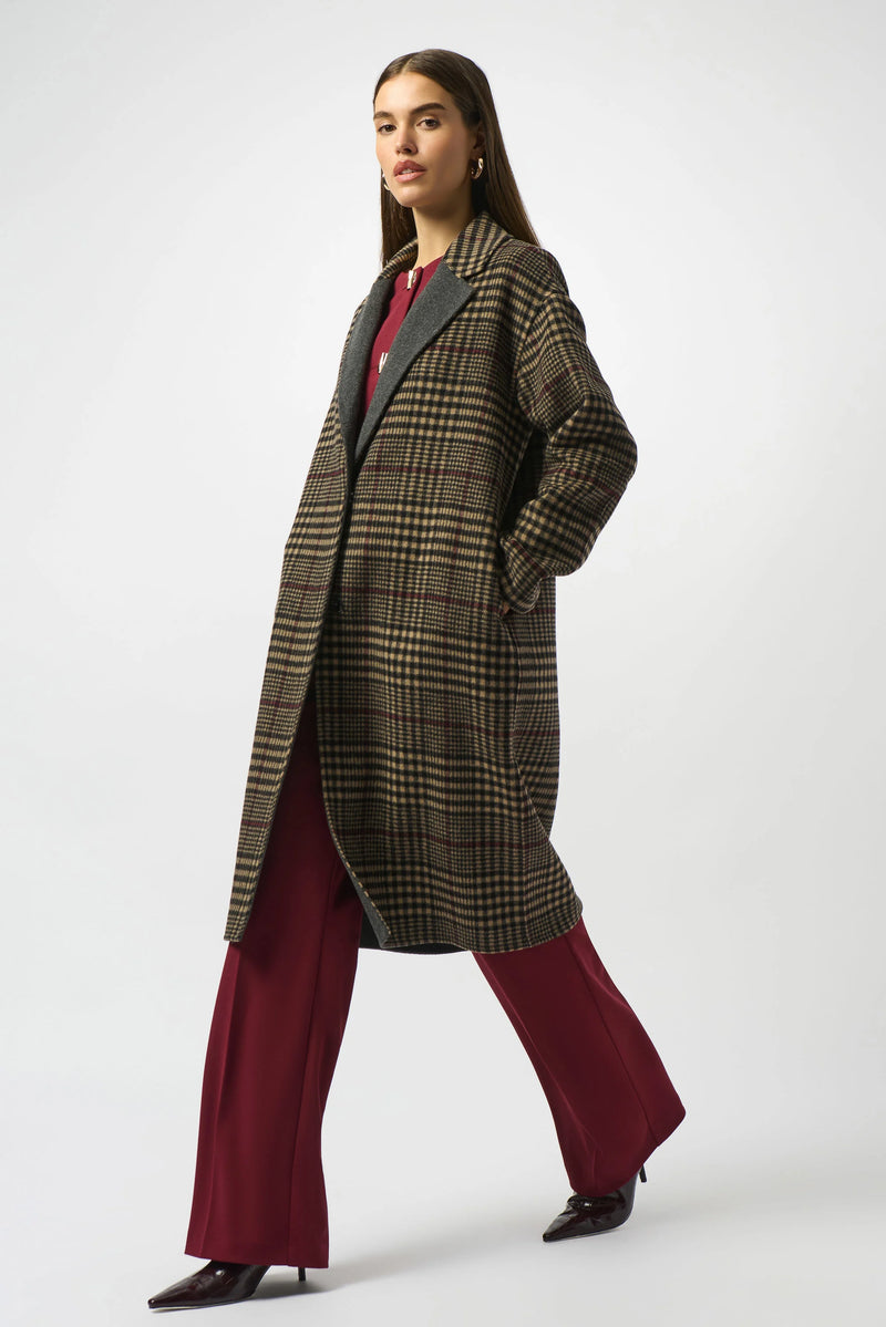 PLAID DOUBLE FACED COAT