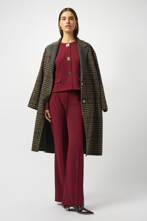 PLAID DOUBLE FACED COAT