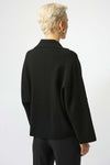 BOXY PULLOVER ZIP COLLAR BLACK