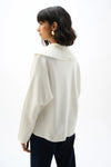 BOXY PULLOVER ZIP COLLAR WINTER WHITE