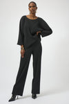 PLEATED SCUBA CREPE TOP