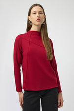 SCUBA JERSEY TOP DEEP CHERRY