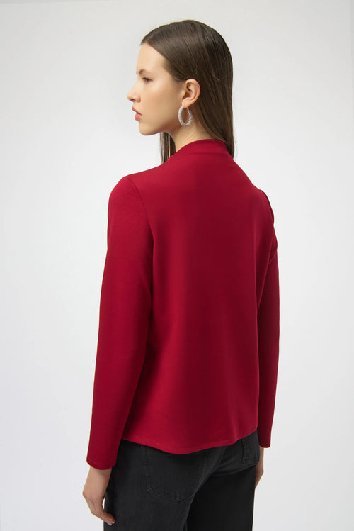 SCUBA JERSEY TOP DEEP CHERRY