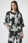 SATIN FLORAL BOXY TOP