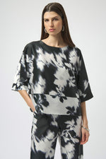 SATIN FLORAL BOXY TOP