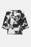 SATIN FLORAL BOXY TOP