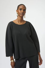 PLEATED SCUBA CREPE TOP