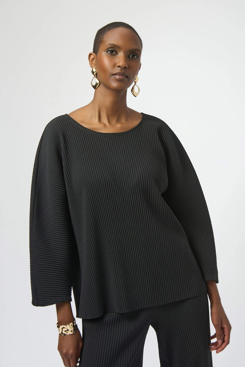 PLEATED SCUBA CREPE TOP