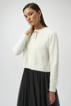 CARDIGAN W RINESTONE BOW