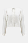 CARDIGAN W RINESTONE BOW