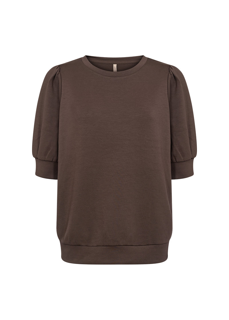 BANU 3/4 SLEEVE TOP HOT FUDGE