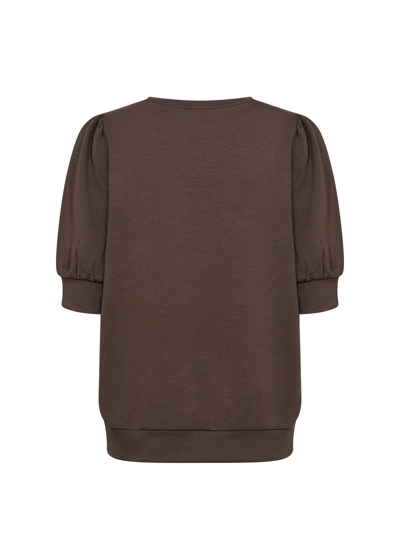 BANU 3/4 SLEEVE TOP HOT FUDGE