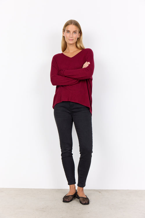 BIARA TOP RED MELANGE