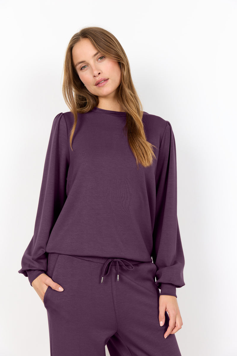 BANU LONG SLEEVE TOP PLUM