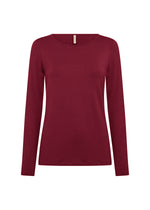 MARCIA LONG SLEEVE DARK RED