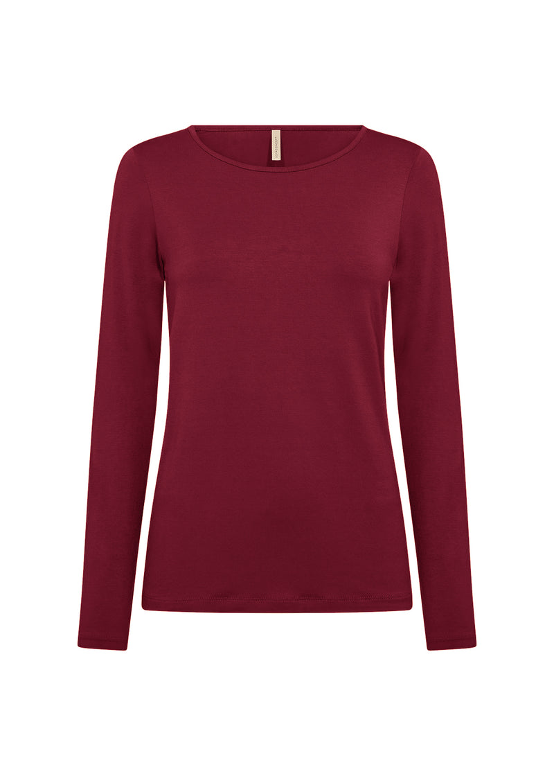 MARCIA LONG SLEEVE DARK RED