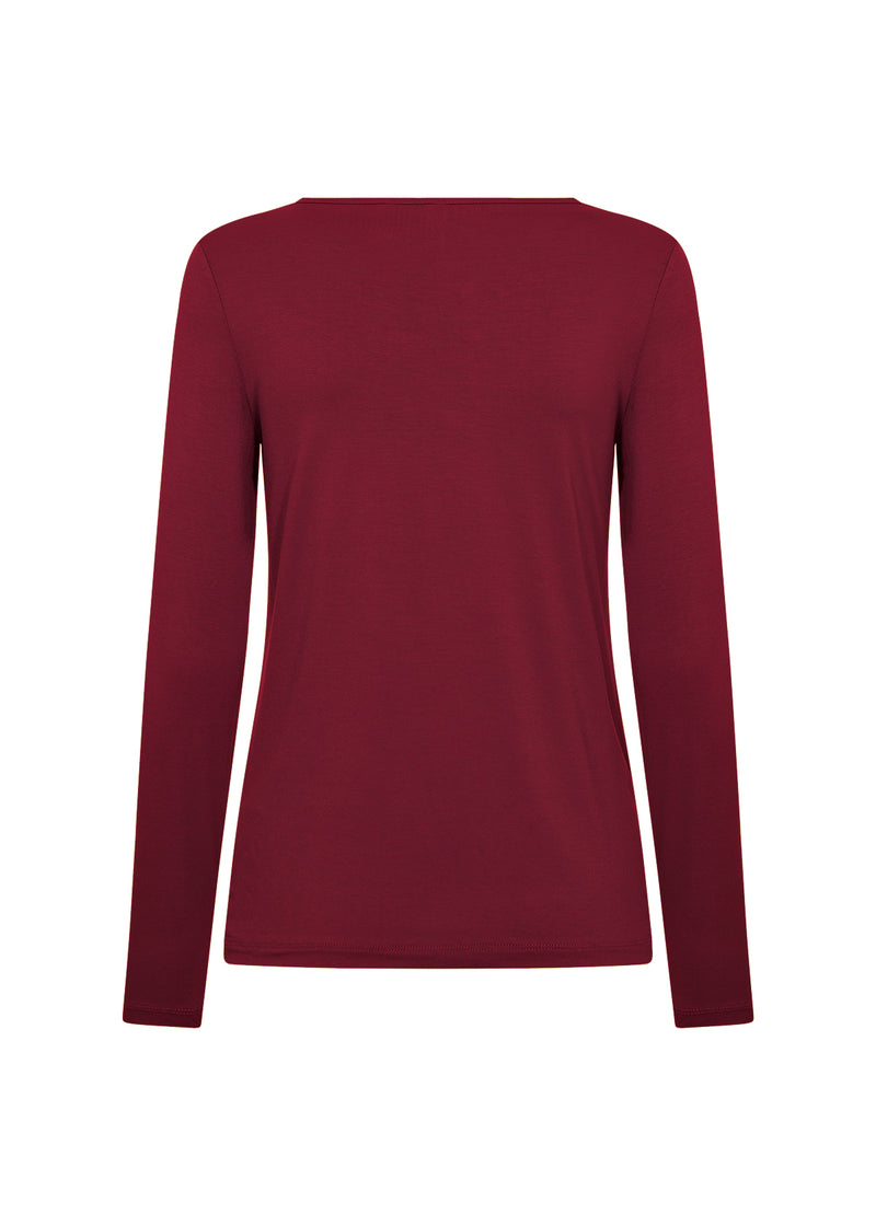 MARCIA LONG SLEEVE DARK RED