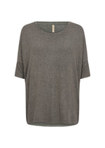 BIARA 3/4 SLEEVE TOP MISTY MELANGE