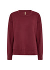 BANU SIDE SLIT PULLOVER DARK RED