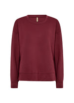 BANU SIDE SLIT PULLOVER DARK RED