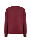 BANU SIDE SLIT PULLOVER DARK RED