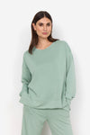 BANU SIDE SLIT PULLOVER MINERAL GREEN