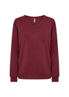 BANU VNECK TOP DARK RED