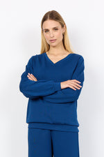 BANU VNECK TOP ESTATE BLUE
