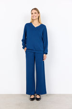 BANU VNECK TOP ESTATE BLUE