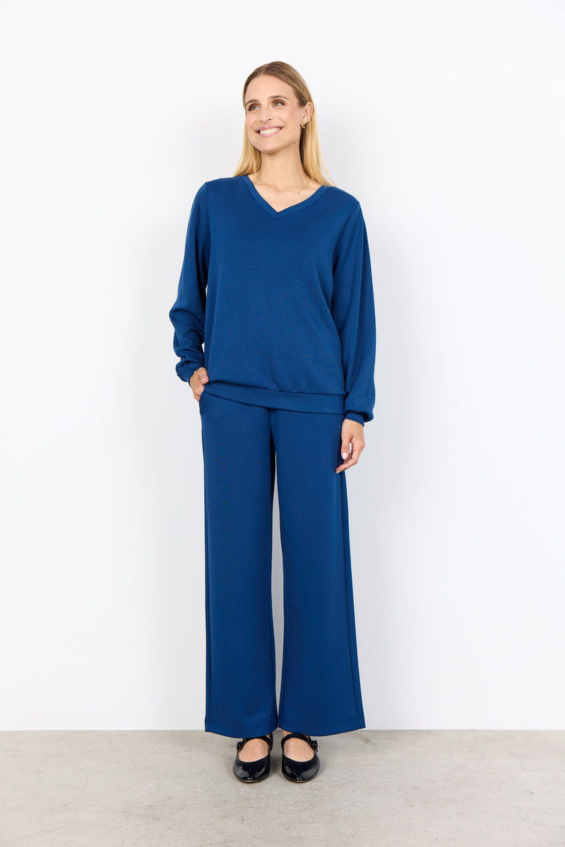 BANU VNECK TOP ESTATE BLUE