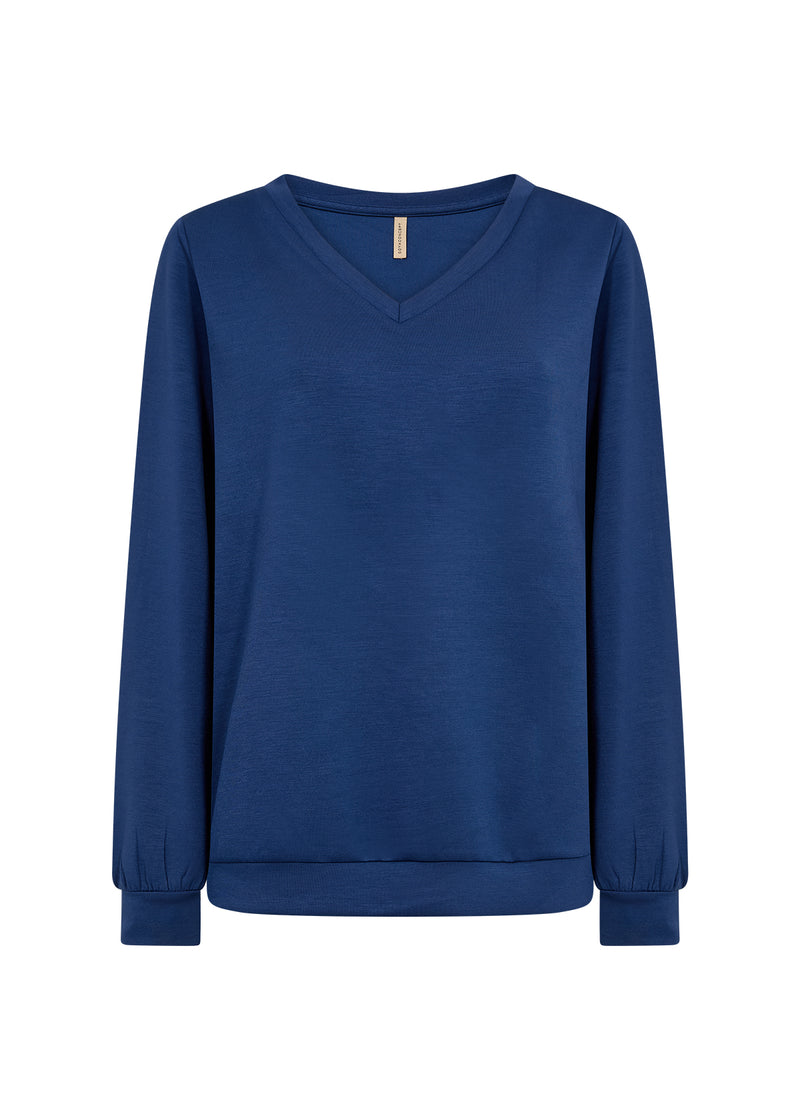 BANU VNECK TOP ESTATE BLUE