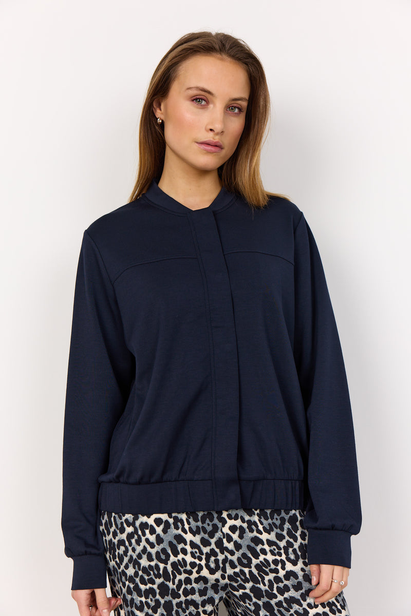 BANU BUTTON UP JACKET NAVY